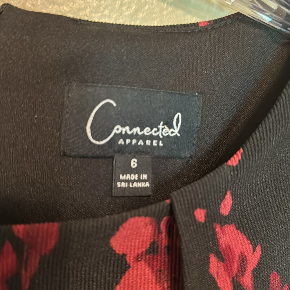 Connected Apparel rose and black sheath cocktail dress - Picture 5 of 5